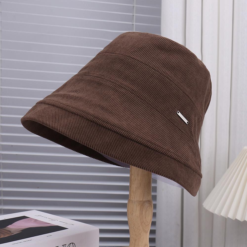 Fashion new four seasons can bring simple versatile bucket hat temperament literary and casual retro warm and comfortable sun hat