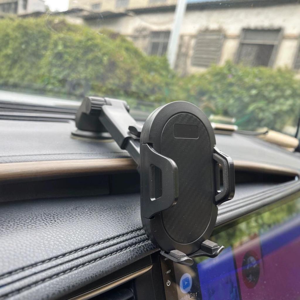 Automatic Lock Car Phone Holder with Telescopic Suction Cup for Dashboard & Air Vent