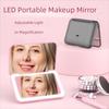 Mini Folding Makeup Mirror Portable LED Light Desktop Mirror Cosmetic Mirror Lady Gift