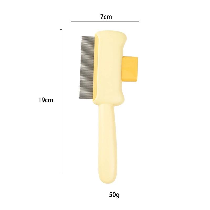 Кошачья щетка для короткой и длинной шерсти, массирующая, инструмент для вычесывания с кнопкой сброса, расческа для ухода за питомцем, распутывание шерсти, удаление шерсти