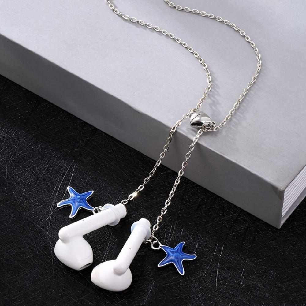 Держатель клипсы Starfish анти-потеря наушники цепь Whale Tail наушники ожерелье беспроводные наушники