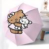 Hello Kitty, Teddy Bear Automatic Opening and Closing Parasol Compact Travel umbrella with 8 Ribs for Women and Men Ideal Birthday/Christmas