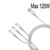 1.2m/3 in 1 USB charging cable USB cable For Iphone 14-8 series Samsung Huawei Xiaomi Multi Port Multiple