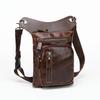 Meigardass Leg Waist Genuine Hip Abrasion Resistant Bag, Men's Pouch, Leather, Multifunctional, Motorcycle, Thigh, Bag, Outdoor, Waterproof, (Brown
