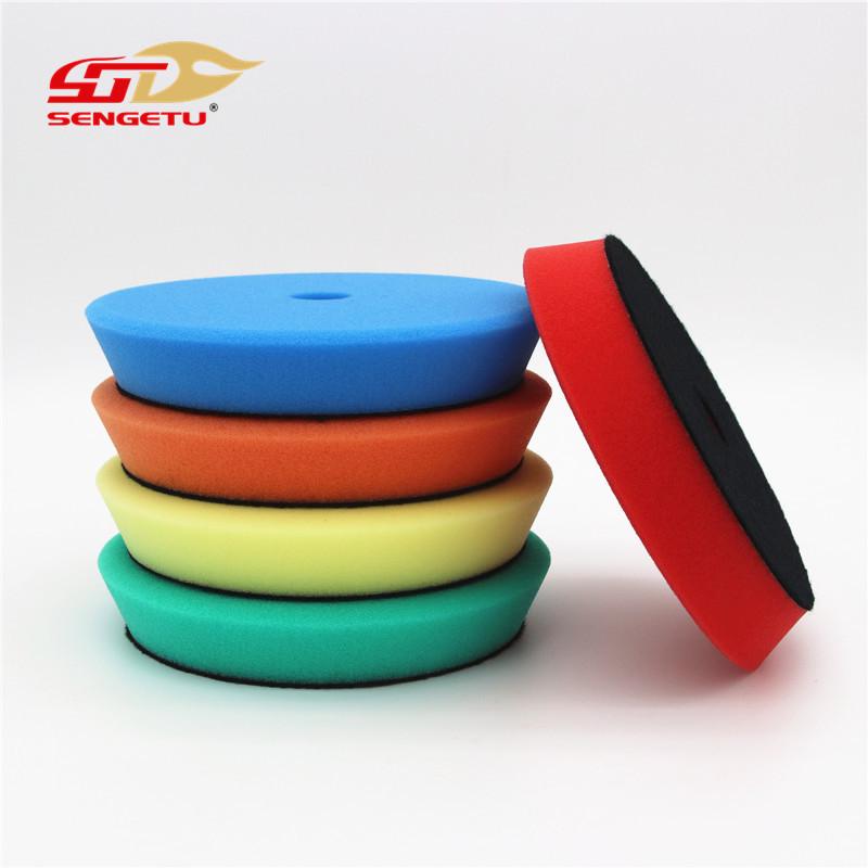 5-Inch Beveled Sponge Polishing Pad - Self-Adhesive Scratch Repair Tool