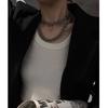 Punk  Hip-hop Fancy Handmade Round Beads Stainless Steel O Word Clavicle Chain Necklace Accessaries Choker for Women Men Jewelry