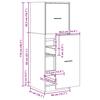 Apothecary Cabinet White 40x41x118 cm Particleboard