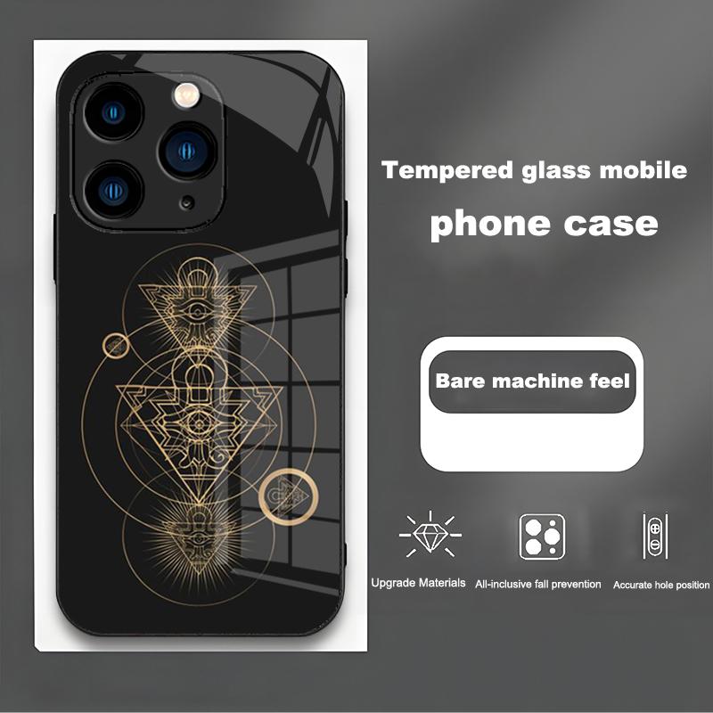 Темный Yu Gi Oh Защита от падений для IPhone 15 Pro Max 14 13 12 11 X XS XR 5 6 7 8 Plus 2020 2022 SE Закаленное стекло Чехол для телефона