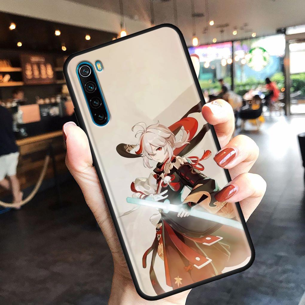Игра Genshin Impact аниме мультфильм чехол для телефона для Redmi Note 10 11 11S 11E 7 8 8T 9 9S 9T Pro Plus 4G 5G черный мягкий чехол из ТПУ