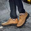 Мужские удобные лоферы из натуральной кожи, мужские универсальные балетки, мужская повседневная обувь для ходьбы и хайкинга, мужская нескользящая обувь для ходьбы