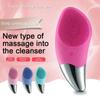 Mini Ultrasonic Facial Cleansing Brush Silicone Electric Sonic Face Skin Washing Massager USB Rechargeable Blackhead Remover