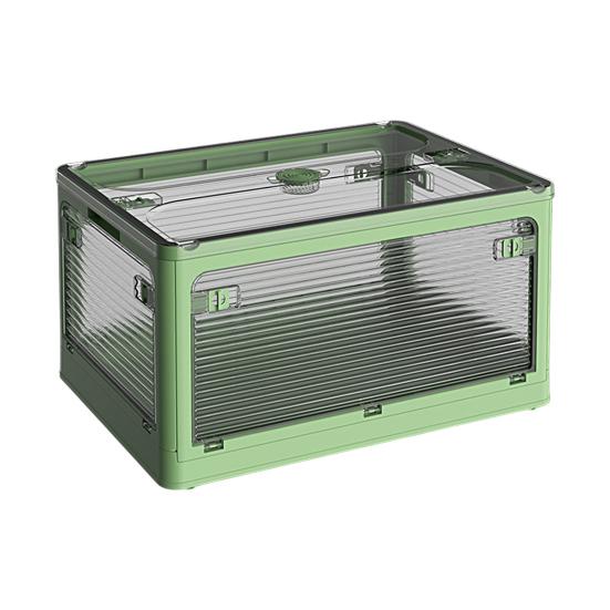 Storage Organizer High Capacity Strong Load Bearing Translucent with Handle Foldable Closets Lockers Folding Organizer Box Household Products
