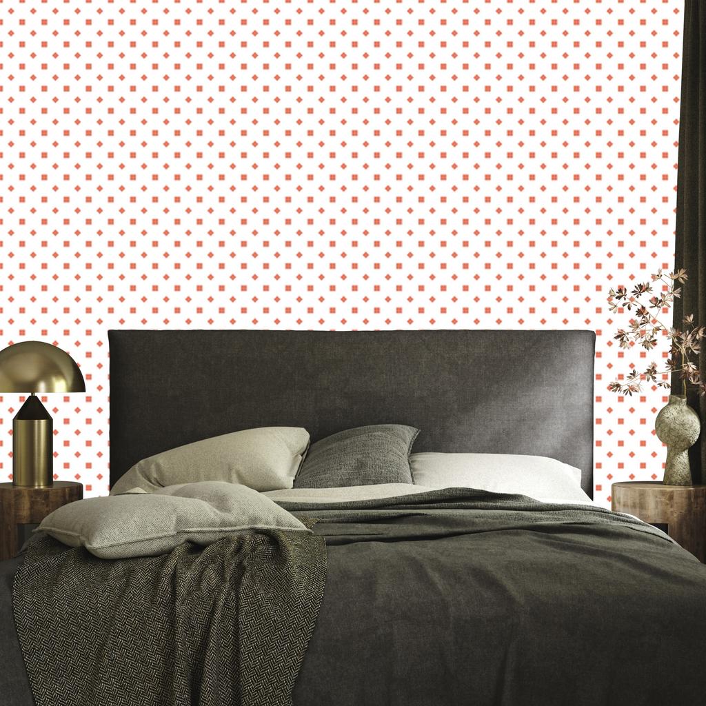 White and white dots wallpaper, subtle detail for living room and bedroom 50x1000