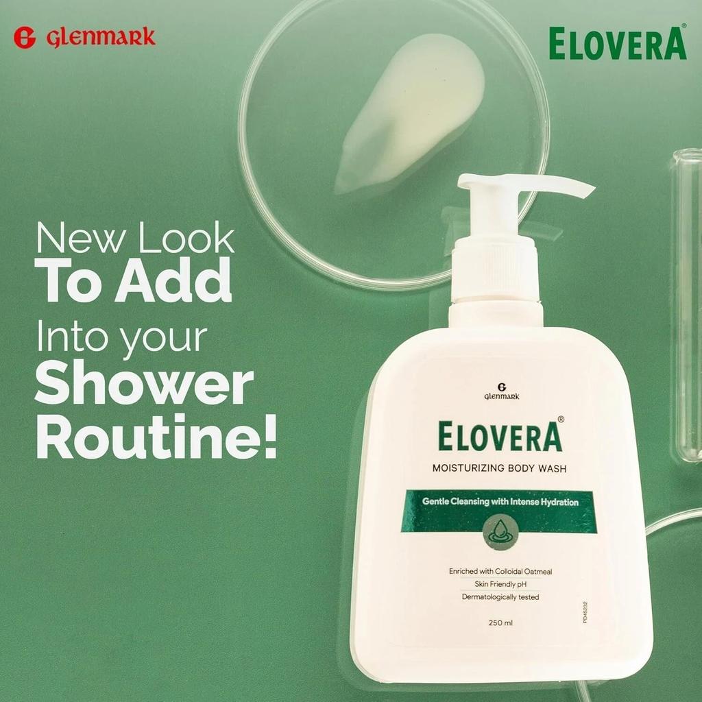 Elovera Body Wash Glenmark 250Ml - Aloe Vera & Vitamin E, Intense Moisturising