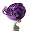 French retro imitation linen top hat mesh headgear horse racing festival banquet bridal hair accessories light luxury party top hat
