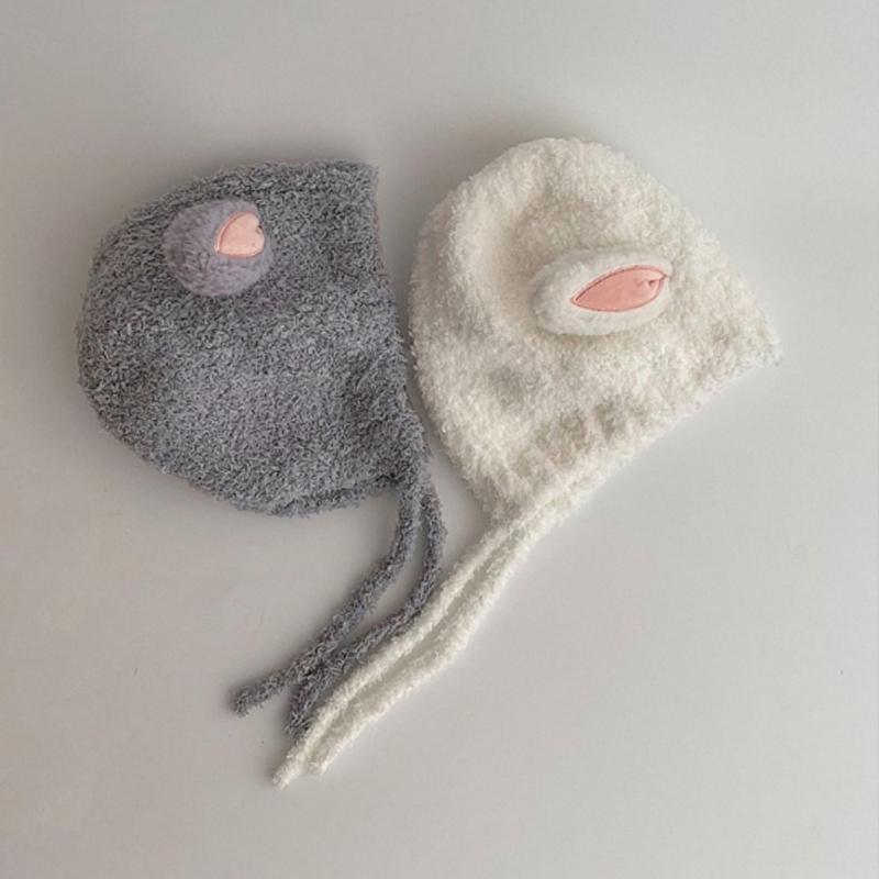Cute Cap Autumn Winter Kids Newborn Baby Cap Knitted Warm Crochet Rabbit Ear Beanie Unisex Baby for 5 months to 3 Years