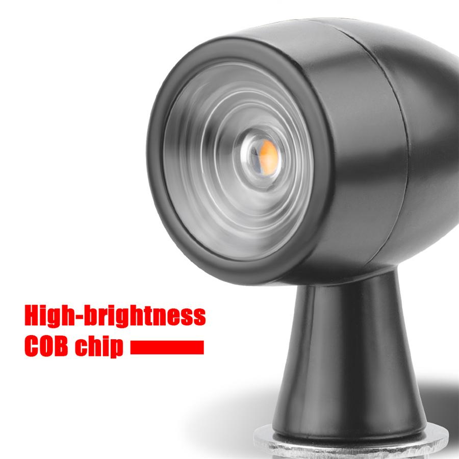 4 Pcs Motorcycle Dirt Bike Scooter Led Turn Signal Brake Light Drl Flashing Lamp