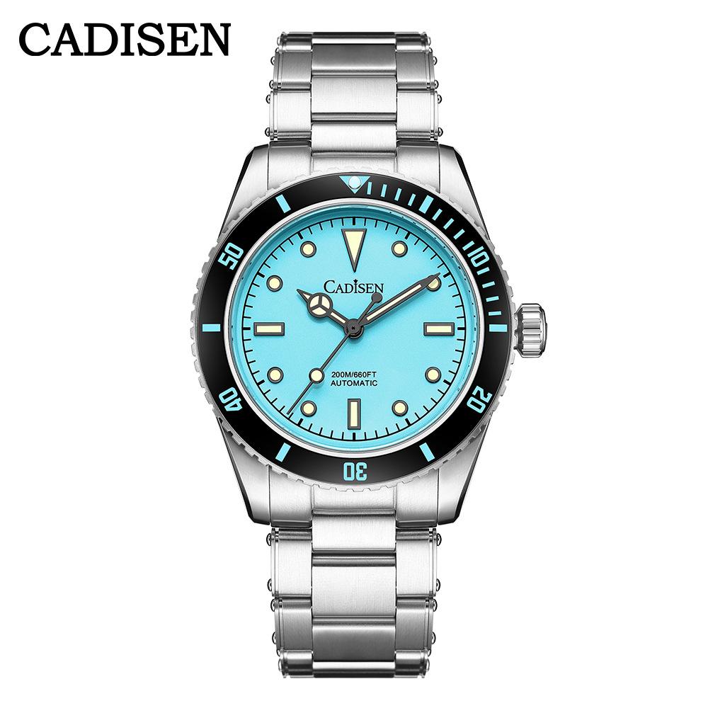 Cadisen 8206 Новые роскошные мужские часы высшего бренда с коробкой 200 м водонепроницаемые автоматические мужские механические часы