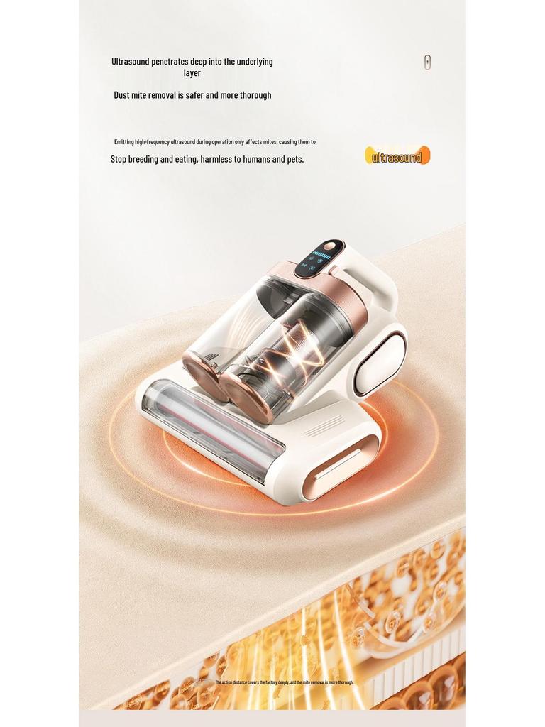 Ultrasonic Mite Removal Vacuum with UV Sterilization and Dual Dust Cup