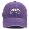 Вышитая бейсболка Stay Wild Mountain с мягким верхом для защиты от солнца на улице