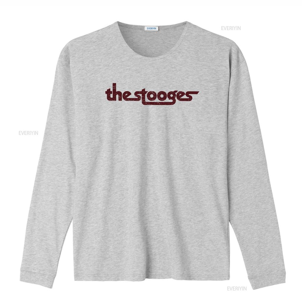 The Stooges Винтажная Логотип Черная Футболка Новая Официальный Дизайн Ретро Стиль Высококачественная Печать винтажная Стираная мужская Дышащая
