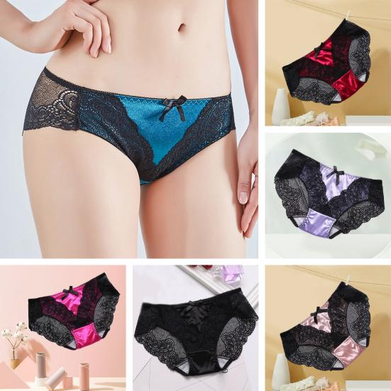 Stylish Lady Briefs Bowknot Decor Thin Protective