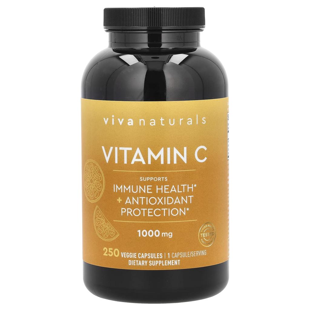 Viva Naturals, Vitamin C, 1,000mg, 250 veggie capsules