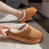 Модные женские домашние пушистые тапочки, женские зимние тапочки на толстой подошве, теплые плюшевые мягкие плюшевые нескользящие туфли, парные домашние напольные хлопковые тапочки