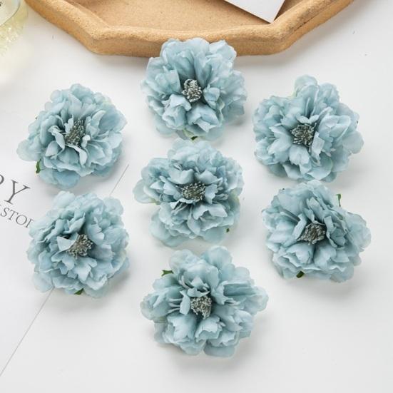 5 шт., реалистичные декоративные цветы, яркая, красивая соломенная шляпа, подходящая поддельная головка цветка пиона, товары для вечеринок