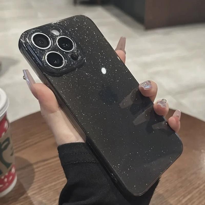 Роскошный чехол-бампер с блестками для iPhone 13 14 15 Pro Max Plus Мягкая прозрачная силиконовая накладка