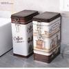 European Style Retro Sealed Coffee Storage Box Sealed Jar Tep Mouth Tin Can Desktop Storage Box Square Tea Can