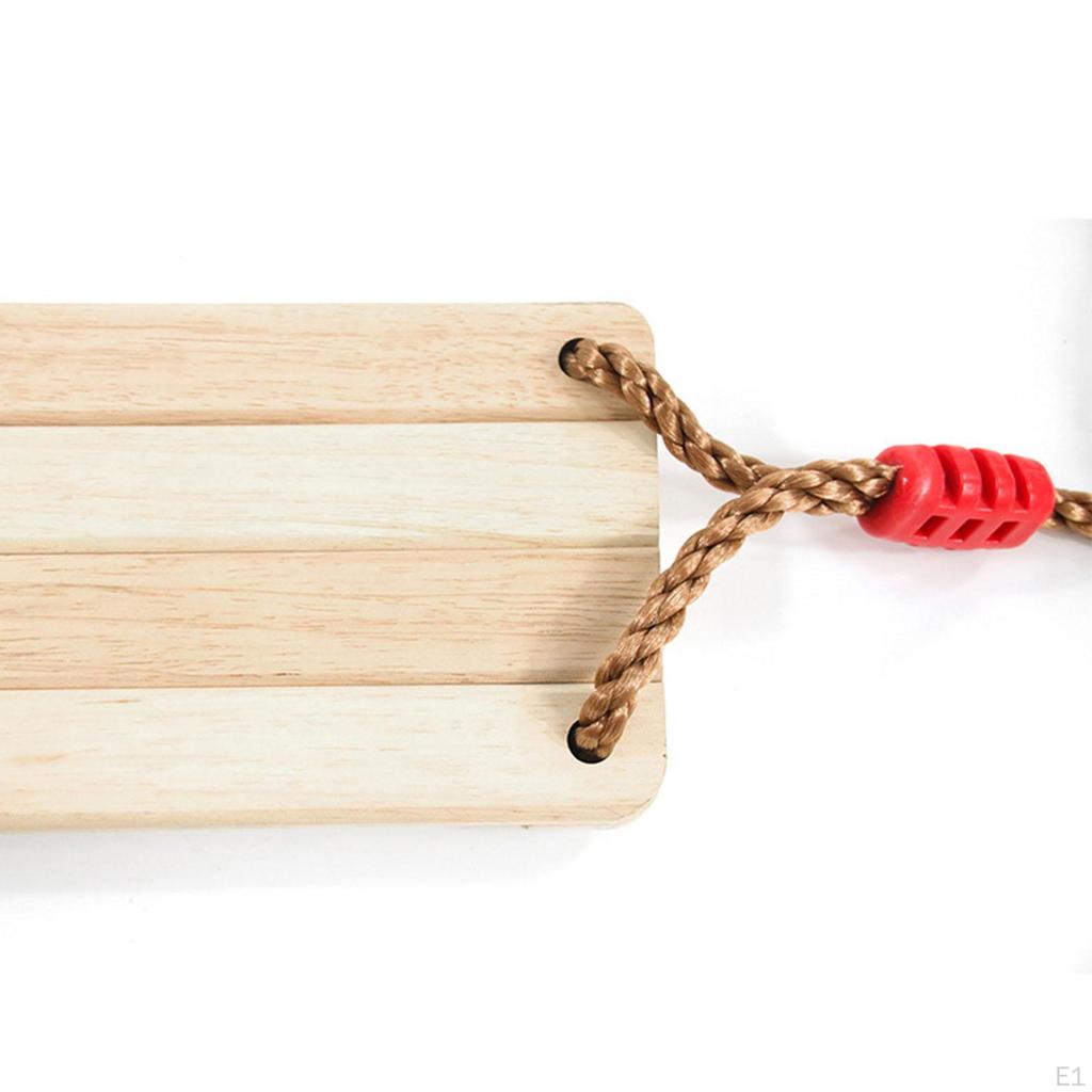 Деревянное сиденье-качели с 2 карабинами Оборудование для детской площадки для парка, дерева, крыльца