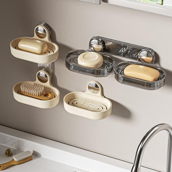 Настенная мыльница Двойная Слойка Полая Быстрый Слив Современная Без Сверления