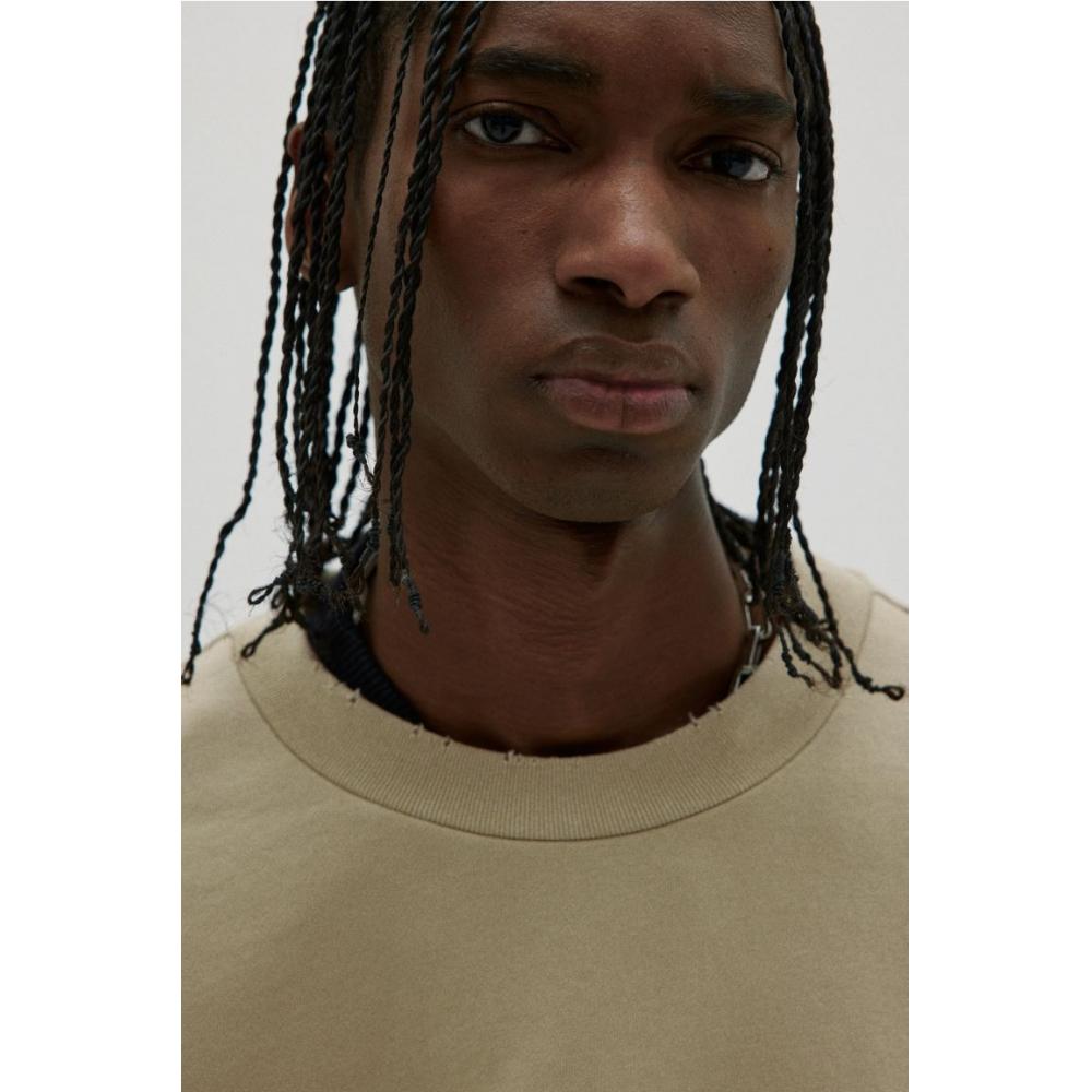 HM Oversized Fit Washed sweatsHirt Light Beige