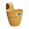 ELHO Balcony Flower Pot Vibia Campana Easy Hanger Small - 24.1 X 20.5 X H26.5 Cm - Yellow - Round - 2.8 L