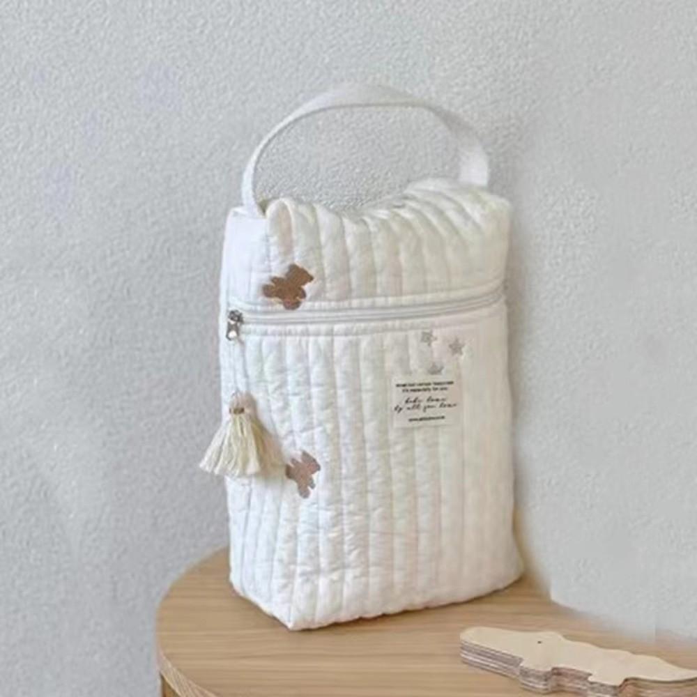 Quilted Baby Diaper Bag Large Capacity Embroidery Mommy Bag Handbags Diaper Organizer  Newborn