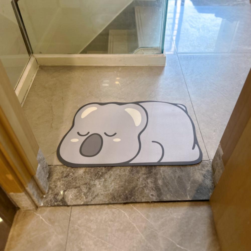 Cute Diatom Super Absorbent Bathroom Mat CartoonNon-Slip Mud Toilet Pad Quick-Drying Bath Mat Floor Mat