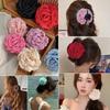 2/3 шт. Новая однотонная тканевая заколка для волос в виде цветка розы для женщин, девочек, элегантный набор зажимов-акул, аксессуары для головы, подарки