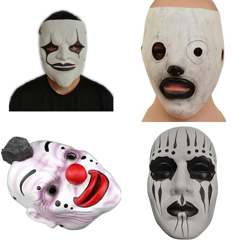 Slipknot Halloween Mask With Clown Face And Zipper Mouth For Costume Parties