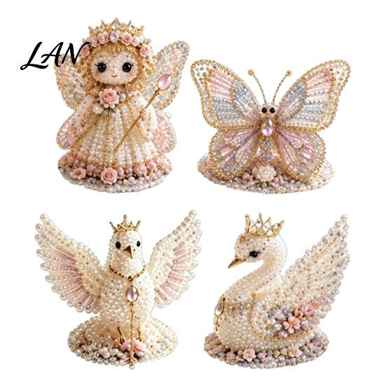 Handmade Beaded Animal Kit 1 Set 3D DIY Kit, Beading Art Crafts with Craft Instructions, Insect Bird Fairy for Kids Adults Beginners Beadwork