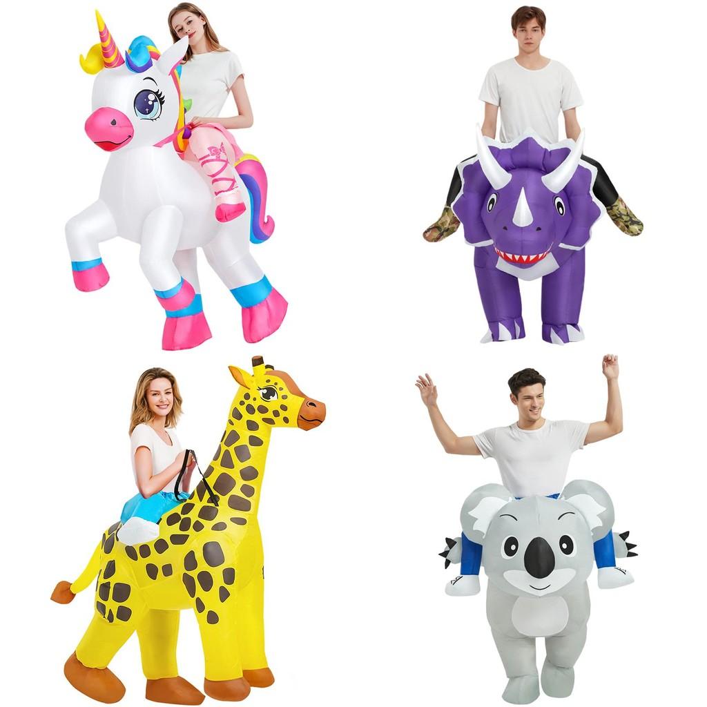 Koala Unicorn Giraffe Pig Tropical Fish Cosplay Inflatable Suit Halloween Easter