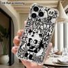 Phone Case: 2D flat suitable for iPhone 18 17 16 15 14 13 Pro, transparent four corner protective case, Yin Yang fox, Christmas and Halloween gifts