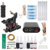 Complete Tattoo Machine Kit Power Supply Needles Tips Handles Tattoo Supplies for Beginners