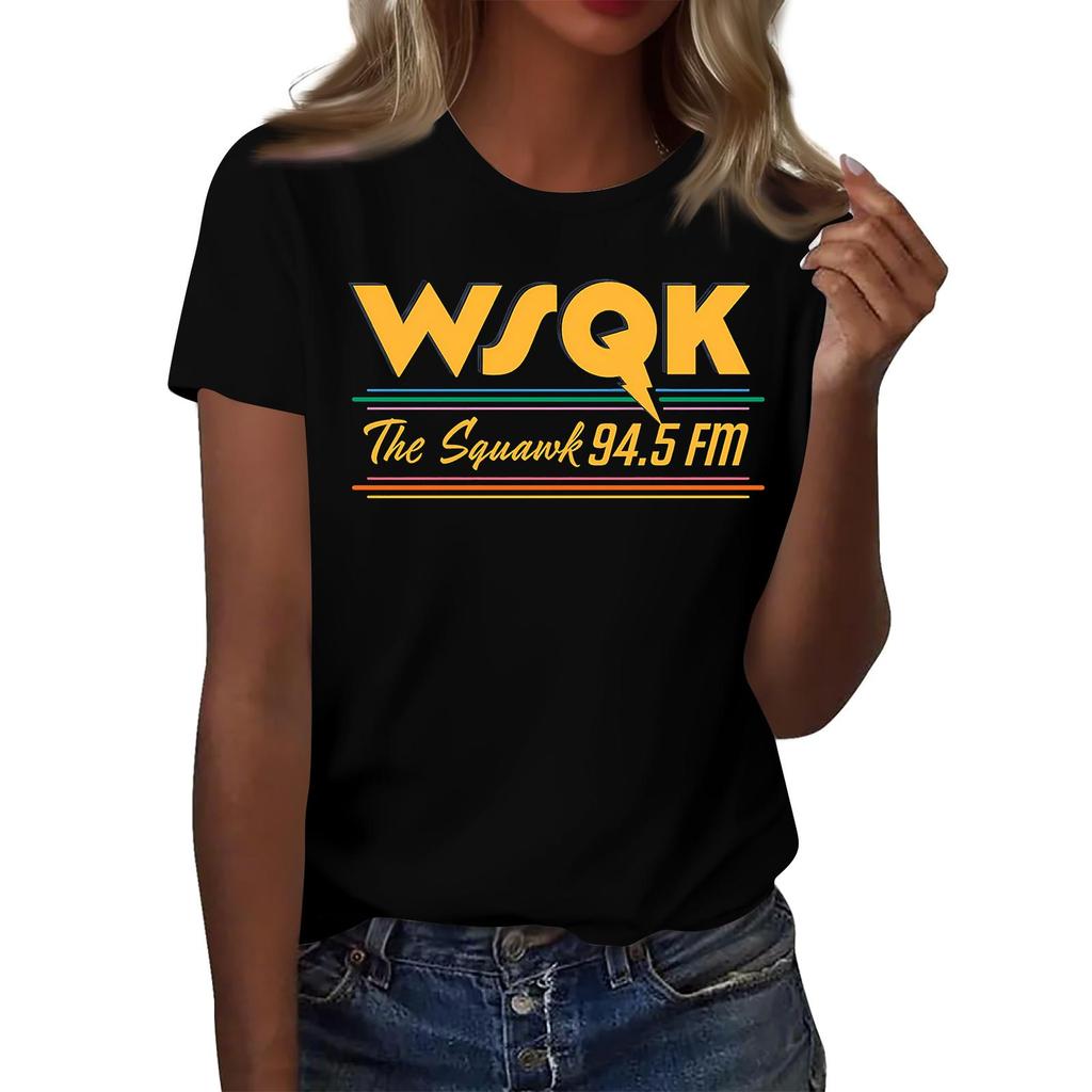 Женская модная и повседневная футболка с длинным рукавом и принтом, с коротким рукавом