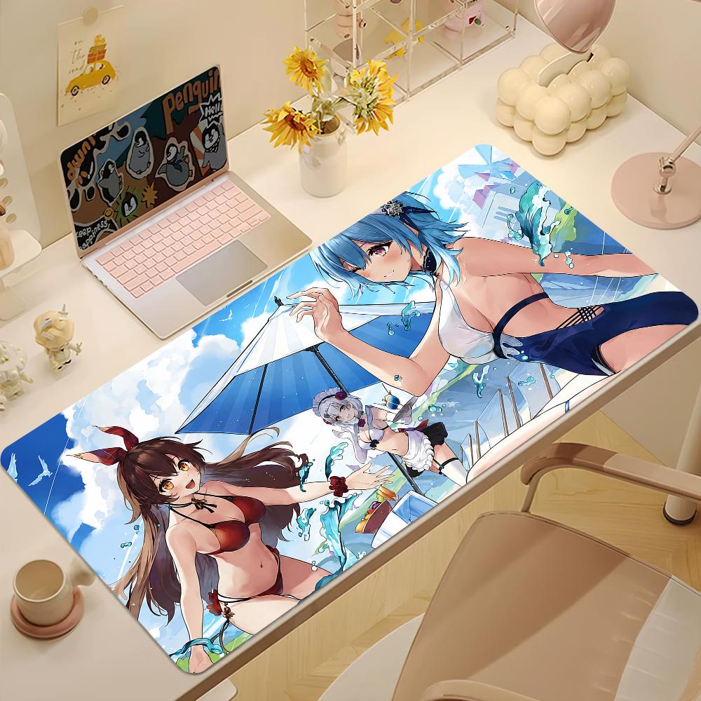 Anime Genshin Impact Mouse Pad Nonslip Cute Desk Decor Large Smooth Gaming Keyboard Mat For Office Student Laptop