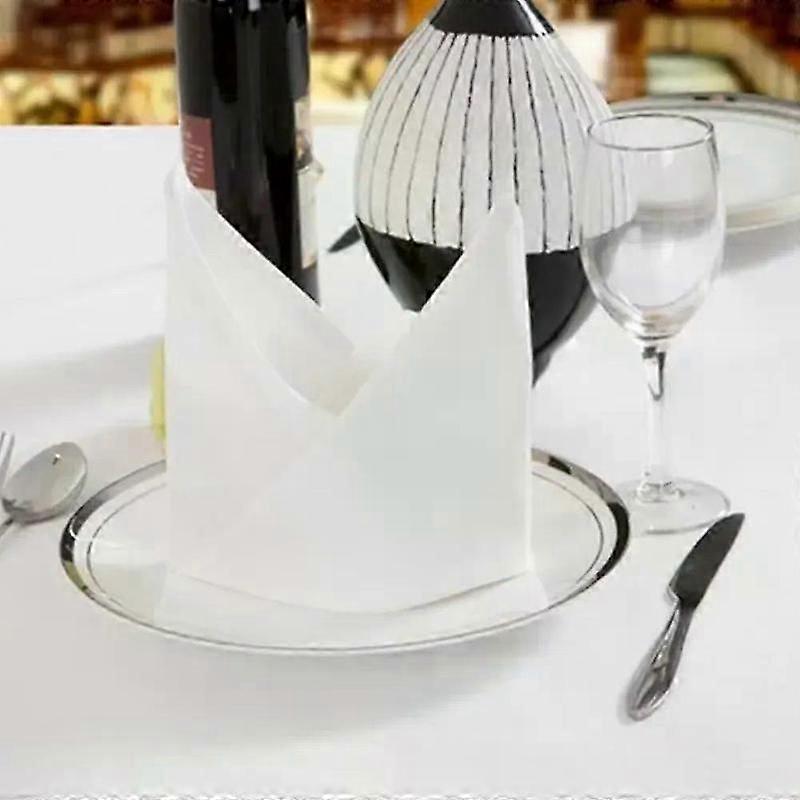 50x50cm white cotton napkins for hotels and restaurants