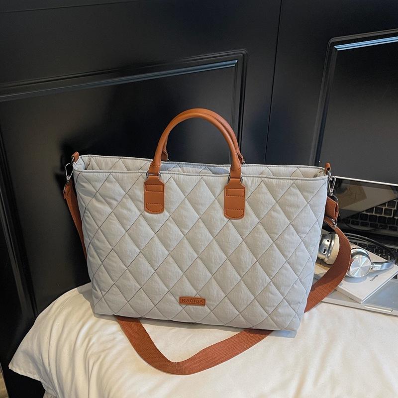 Новая бриллиантовая повседневная хлопковая сумка модная сумочка для поездок универсальная хлопковая стеганая сумка через плечо большой вместимости сумка-мессенджер женская