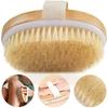 Exfoliating Wooden Body Massage Shower Brush Natural Bristle Bath Brush Soft SPA Woman Man Skin Care Wet Dry Body Brush