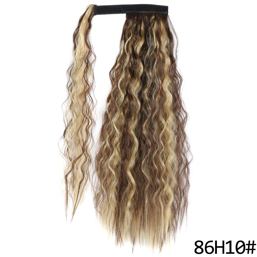 MERISIHAIR Women Long Straight Wrap Around Ponytail Synthetic Fiber Long Straight Wavy Hair Extensions Daily Wear