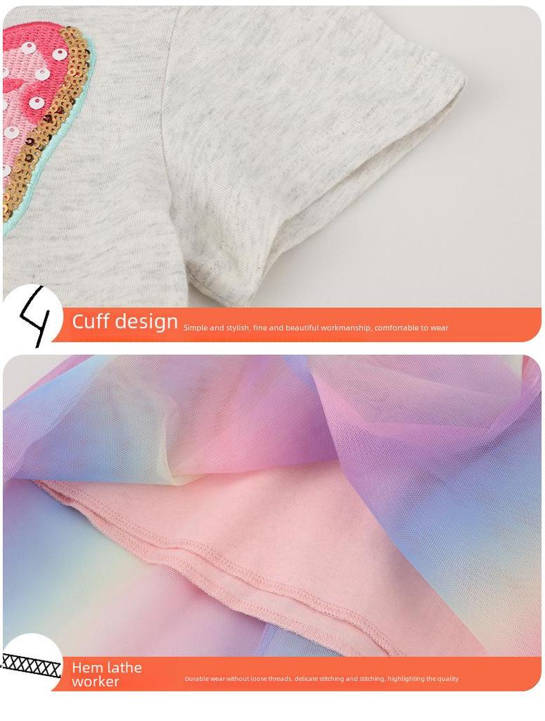 23 новых летних платья принцессы с пайетками и вышивкой из сетки для девочек